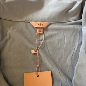 Eberjey Light Blue Top and bottom in gray dawn and navy